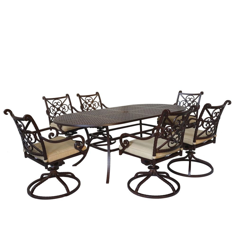 Santa Rosa 2 Outdoor Dining Set with Swivel Chairs American Home