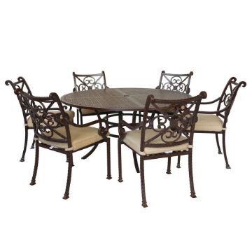 Picture of Santa Rosa 2 Round Patio Set with Arm Chairs