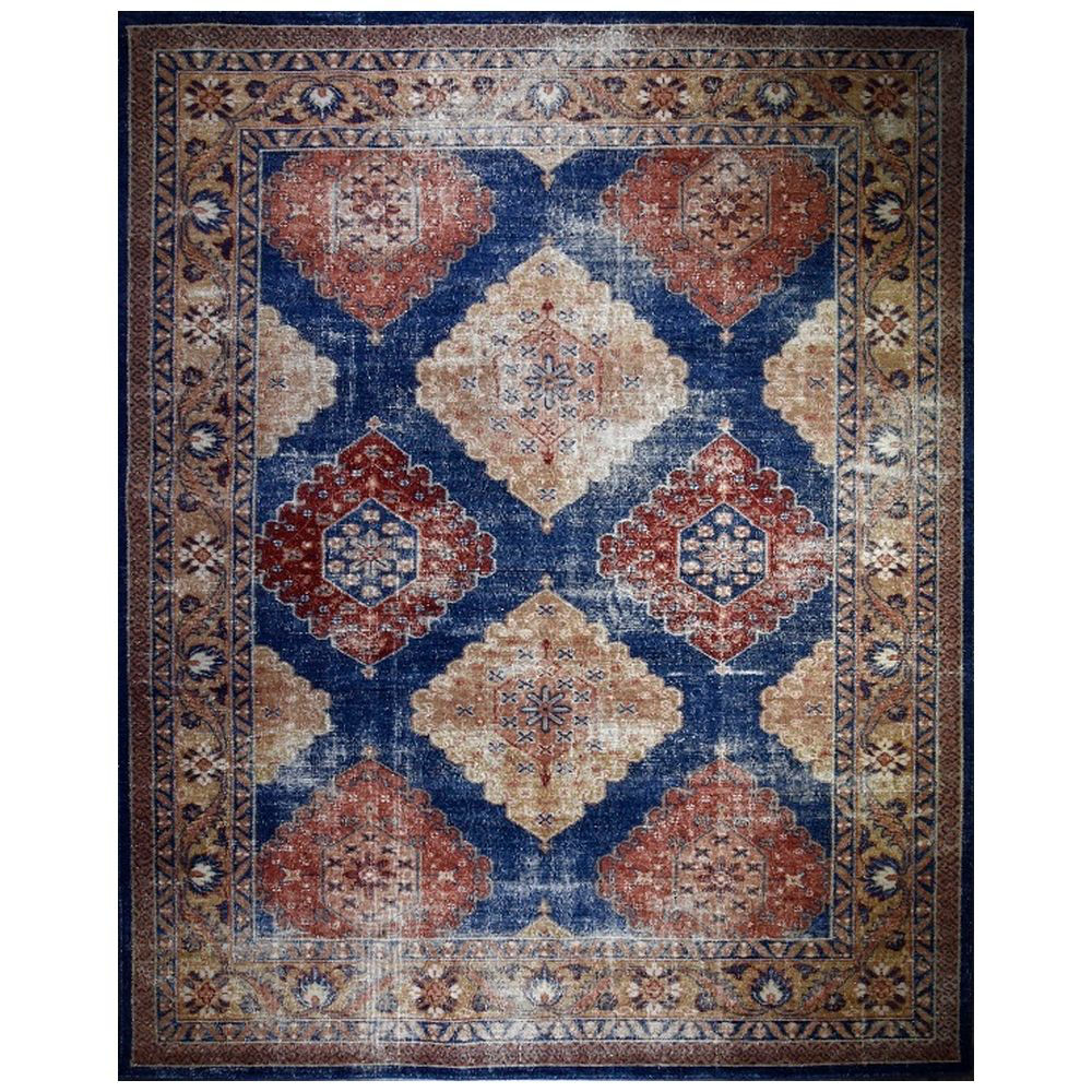 Antiqued Blue 100 Wool Area Rug American Home Furniture Store and