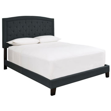 Picture of Jess Upholstered Bed - Charcoal