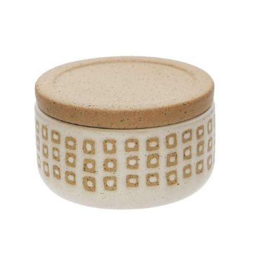 Picture of Asmo 4" Ceramic Dotted Jar - Sand