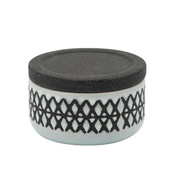 Picture of Asmo 4" X Covered Ceramic Jar - Black