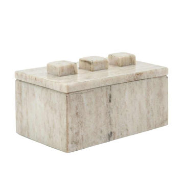 Picture of Harry 6" Marble Rectangle Box - Gray
