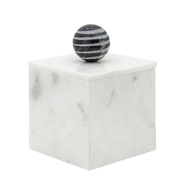 Picture of Harry 5" x 7" Marble Box - White