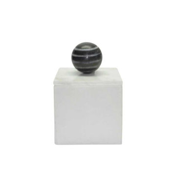 Picture of Harry 4" x 6" Marble Box - White