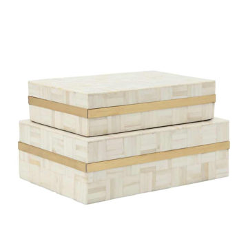 Picture of Stellano 2 -Piece Rectangular Box - Ivory