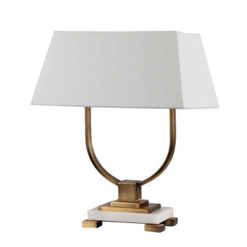 Picture of Metal 19" Double Bulb Desk Lamp - Gold