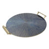 Picture of Metal 18" Round Tray with Handles - Gold 