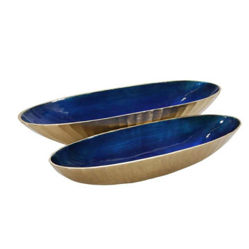 Picture of Aluminum 22" and 24" Oval Bowl -Set of 2 - Blue