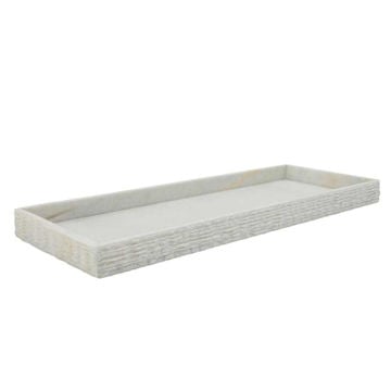 Picture of Marble 24" x 9" Tray - White 