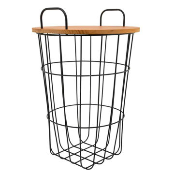 Picture of Metal 22" Storage Basket - Brown