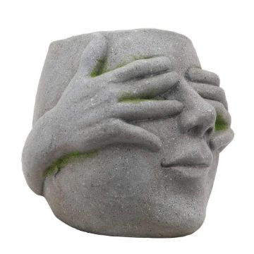 Picture of Resin 9" No See Planter - Gray