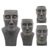 Picture of Resin 20" Moai Bust Planter - Gray