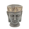 Picture of Head 7" Buddha Resin Planter with Crown - Gray