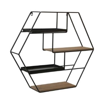 Picture of Deco 24" Wall Shelf - Metal and Wood - Brown