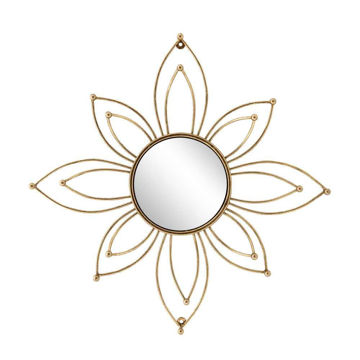 Picture of Flower 14" Metal Jewelry Wall Hanger with Mirror