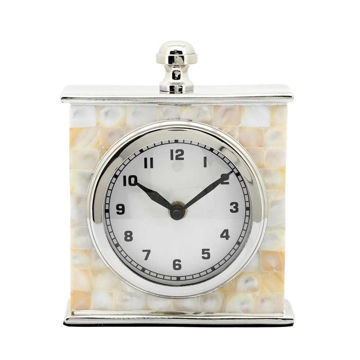 Picture of Metal Table Clock 5" x 7" - Silver