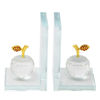 Picture of Crystal Apple Bookends - Clear - Set of 2