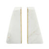 Picture of Marble 7" Slanted Bookends with Gold Trim - Set of 2