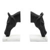 Picture of Metal Horse Bookends in Marble Base - Set of 2 - Black