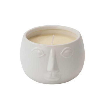 Picture of Face 4.75" Soy Candle by Liv & Skye - White