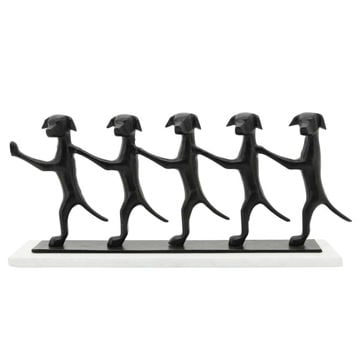 Picture of Dancing Dogs 9.5" Metal - Black