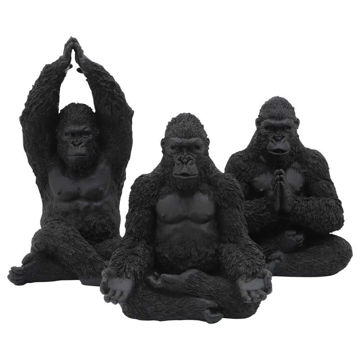 Picture of Yoga Gorillas - Set of 3 - Black