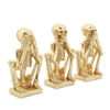 Picture of No Evil Skeletons Resin - Set of 3 - Gold