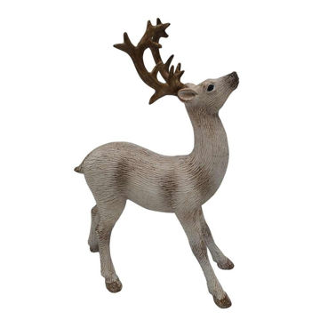 Picture of Reindeer 12" Standing Resin Decor - White Wash