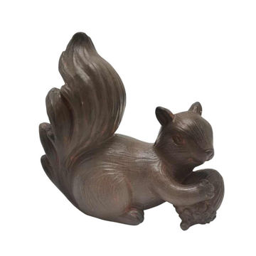 Picture of Squirrel 7" Resin Acorn Decor - Brown