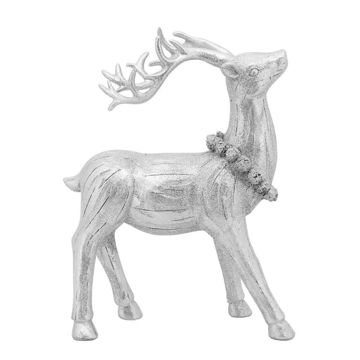 Picture of Reindeer 13" Glitter Resin Decor - Silver 51376860