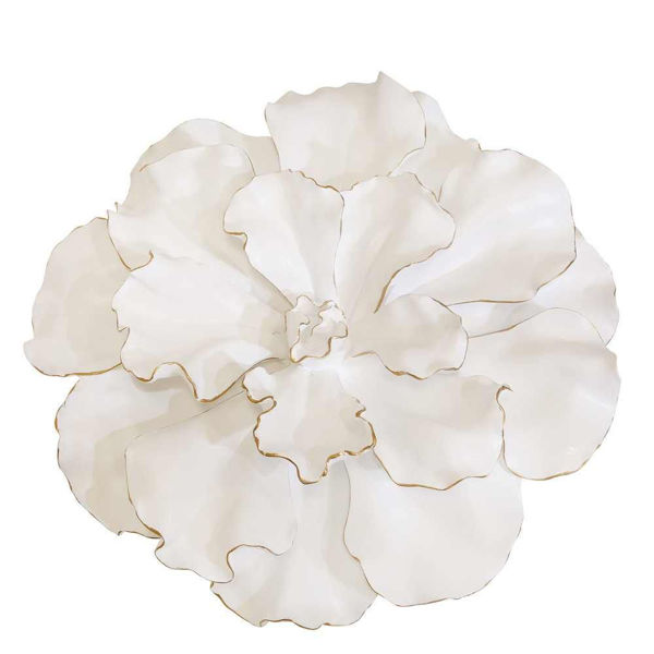 Picture of Flower Wall Accent - 15.5" - White