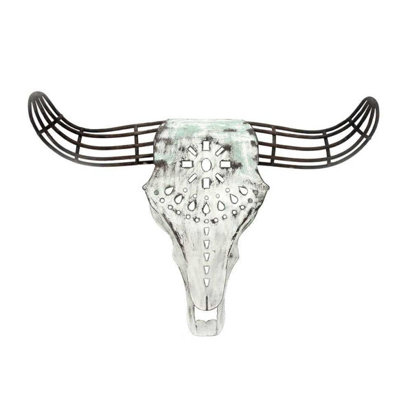 Picture of Bull Skull Metal Wall Sculpture