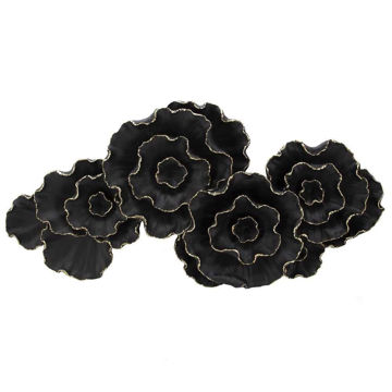 Picture of Abstract Succulent Flower Sculpture - 41" - Black