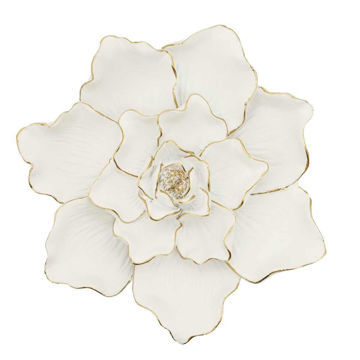 Picture of Frilly Petal Wall Flower - 7" - White