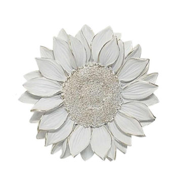 Picture of Sunflower 7" Wall Accent - White