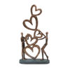 Picture of Couple 16.5" Polyresin Decor with Hearts - Bronze