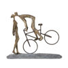 Picture of Couple 11.5" Kissing Polyresin Figure with A Bike