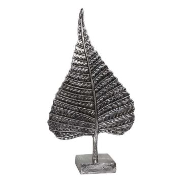 Picture of Leaf 18" Aluminium Statue on a Stand - Antique Nic