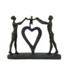 Picture of Family 15" Polyresin Sculpture with a Heart - Bron