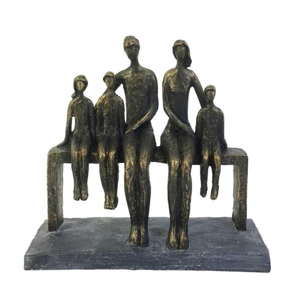 Picture of Family 10" Polyresin Sculpture - Bronze