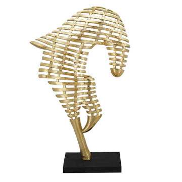 Picture of Horse 64" Metal Sculpture - Gold