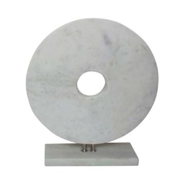 Picture of Marble 16" Disk with a Base - White