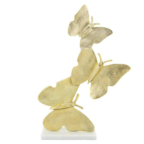 Picture of Butterfly Trio 24" Metal Decor - Gold