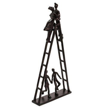Picture of Metal 23" Family on a Ladder - Black