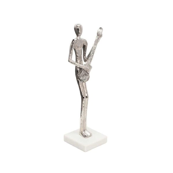 Picture of Guitar Musician 15" on a Marble Base - Silver