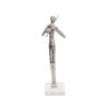 Picture of Flute Musician 15" on a Marble Base - Silver