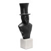 Picture of Man with a Hat 15" Sculpture - Black