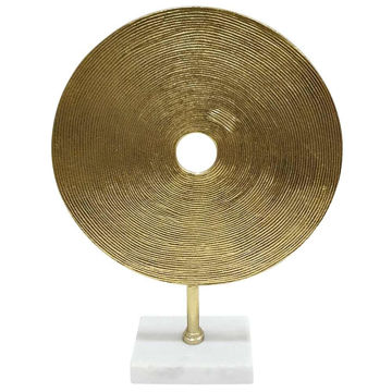 Picture of Disc 21" on a Marble Base - Gold