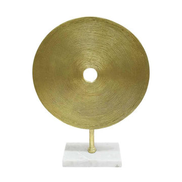 Picture of Disc 18" on a Marble Base - Gold